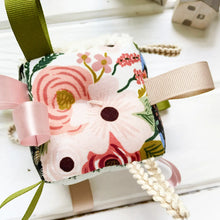 Load image into Gallery viewer, Baby Block Sensory Rattle Ribbon by the Bird & Elephant