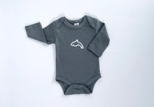 Load image into Gallery viewer, Orca Organic Long Sleeve Bodysuit - Gray