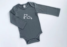 Load image into Gallery viewer, Orca Organic Long Sleeve Bodysuit - Gray