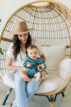 Load image into Gallery viewer, Rainbow Macrame Teether - Teal + Rose