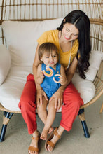 Load image into Gallery viewer, Rainbow Macrame Teether - Teal + Rose