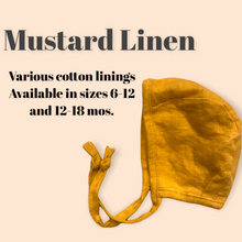 Load image into Gallery viewer, Linen and Cotton Bonnet