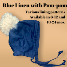 Load image into Gallery viewer, Linen and Cotton Bonnet