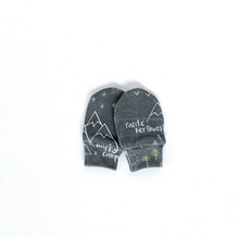Load image into Gallery viewer, Perfectly PNW Organic Newborn Mittens - Charcoal Gray
