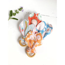 Load image into Gallery viewer, Wood Teething Toys - Floral and Fruit