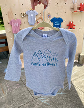 Load image into Gallery viewer, PNW Organic Long Sleeve Bodysuit - Heather Grey
