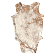 Load image into Gallery viewer, Tie Dye Tank Top Organic Cotton Bodysuit One Piece | Clay
