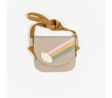 Load image into Gallery viewer, Rainbow on Beige Leather Purse
