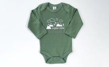 Load image into Gallery viewer, Explore More Organic Long Sleeve Bodysuit - Fern Green
