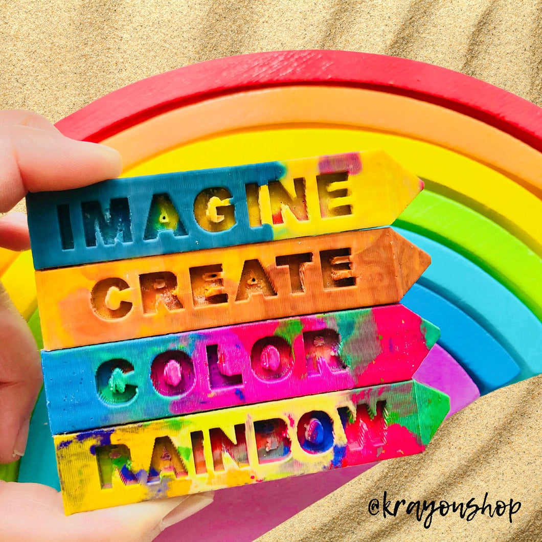 Rainbow Krayonstix- Set of 4 Crayon Sticks
