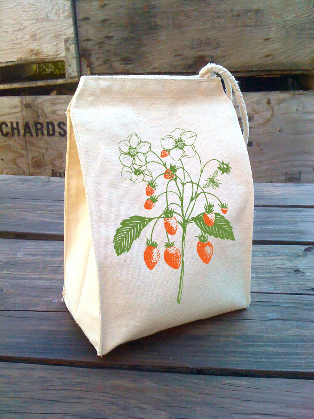 Strawberry Cloth Lunch Bag